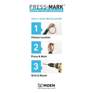 MOEN Darcy Double Robe Hook with Press and Mark in Brushed Nickel