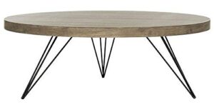 safavieh home collection mansel mid-century light oak hairpin leg round coffee table