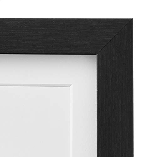 Amazon Basics 11" x 14" Rectangular Photo Picture Frame, (8" x 10" With Mat), 2-Pack, Black, 15.2 Inch L x 12.2 Inch W