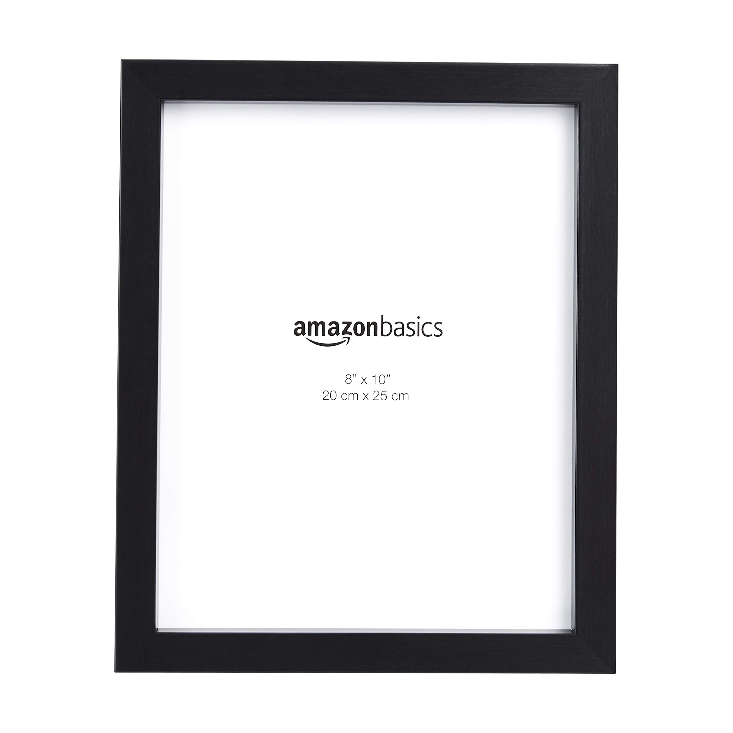 Amazon Basics Rectangular Photo Picture Frame, 8" x 10", Pack of 2, Black