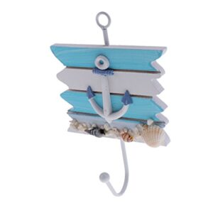 jili online beach themed wall hooks towel hat coat hangers rustic wall nautical decorative hangers - anchor, 16.5 x 11cm