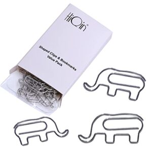 cute bookmarks paper clips elephant (refill pack) - funny office supplies gift