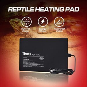 iPower 8 by 12-inch Under Tank Heat Mat Reptile Heating pad with Digital Temperature Control Thermostat Combo Set for Amphibians Hermit Crab Snake Lizard (PTHTPDCTRLHTPDL)