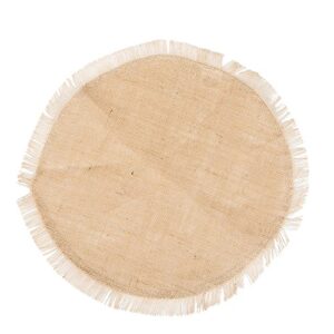 the country house collection 14 inch fringed burlap round mat 14 inch burlap single placemat
