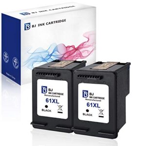 bj remanufactured ink cartridge replacement for hp 61xl 61 xl compatible with hp envy 4500 5530 5535 hp officejet 2620 4630 4635 hp deskjet 1000 1010 2050 2540 3000 3050 3516 printer(2 black)