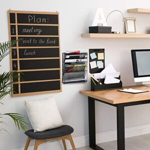 Relaxdays Wall Mount Magazine Rack, 10.5 x 32.5 x 40.5 cm, Black