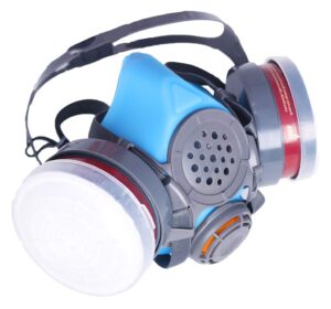 t-60 half face respirator – astm tested – organic vapor & particulate filtration – paint application, woodworking, & other work protection