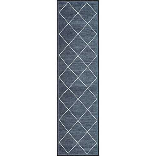 Well Woven Clover Diamond Lattice 2'7" x 9'10" Runner Grey