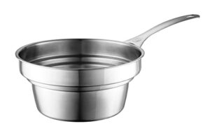 le creuset stainless steel 2.2 quart double boiler insert, fits 2 & 3 quart saucepans