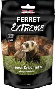 marshall ferret extreme freeze dried treats, 6 ounces, salmon flavor, model number: 572043