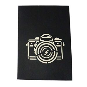 Camera - WOW 3D Pop Up Greeting Card for All Occasions - Birthday, Congratulations, Good Luck, Anniversary, Get Well, Love, Good Bye …
