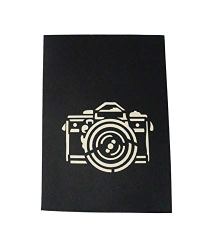 Camera - WOW 3D Pop Up Greeting Card for All Occasions - Birthday, Congratulations, Good Luck, Anniversary, Get Well, Love, Good Bye …