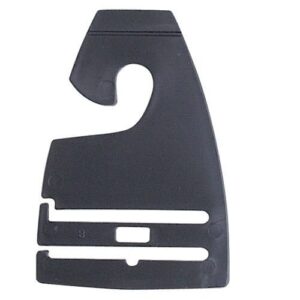 black neck tie hangers for retail - economic plastic tie hooks - 100 pack