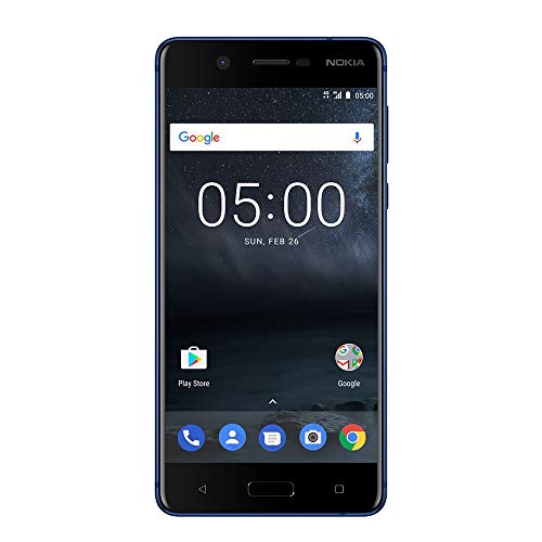 Nokia 5 - Android 9.0 Pie - 16 GB - Dual SIM Unlocked Smartphone (AT&T/T-Mobile/MetroPCS/Cricket/Mint) - 5.2" Screen - Blue (TA-1044-SIL)