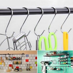 S Hooks 2 Inch S Shaped Utility Hooks, Topick 30 Pack Hanging Hooks Stainless Steel Metal Hanger Heavy Duty Hooks, Storage Holders for Kitchen, Work Shop, Bathroom, Plants, Office, Garden (2in Bold)