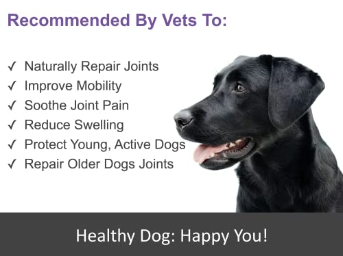 Joint Repair Advanced Hip & Joint Health Supplement for Dogs. Naturally Relieves Arthritis, Pain & Inflammation. Extra Strength Soft Chew Treats with Glucosamine, Chondroitin & MSM Improve Mobility