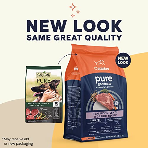 Canidae Pure Real Bison, Lentil & Carrot Recipe Adult Dry Dog 21 LB