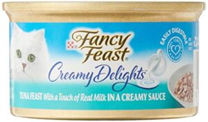 fancy feast purina creamy delights tuna feast with a touch of real milk in a creamy sauce (24-3 oz each)