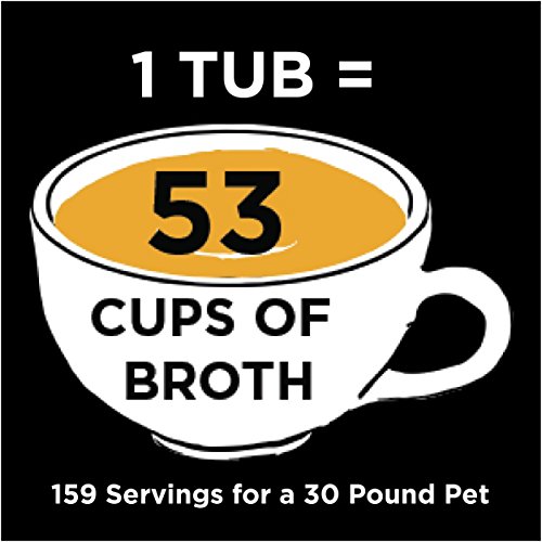 Nature's Diet Pet Bone Broth Protein Powder with Pumpkin, Fish Oil and Turmeric (Beef, 16 oz = 159 Servings)