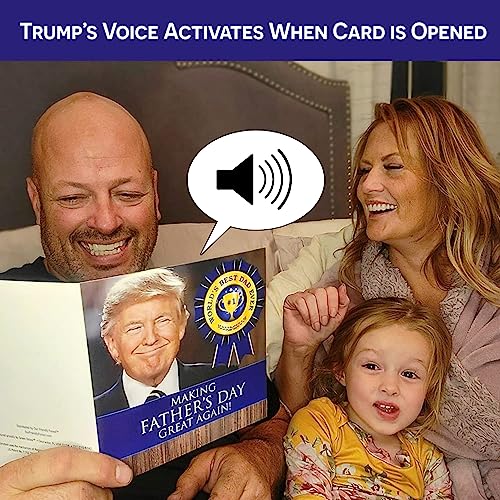 TALKING Donald Trump Fathers Day Card, Happy Fathers Day Card, Funny Fathers Day Card from Son, Trump Father's Day Card from Daughter, Fathers Day Card from Wife, Fathers Day Cards, Trump’s REAL VOICE