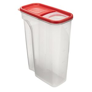 rubbermaid flip top cereal keeper, modular food storage container, bpa-free, 22 cup, pack of 3, red