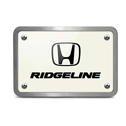 iPick Image Made for Honda Ridgeline UV Graphic White Billet Aluminum 2 inch Tow Hitch Cover