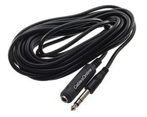 cablesonline stereo 1/4" trs female to 1/4" trs male headphone extension cable (25ft.)