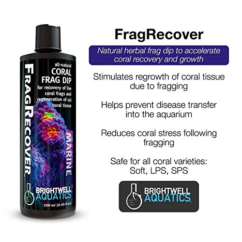 Brightwell Aquatics Frag Recover - Natural frag dip for Tissue Recovery and to Prevent infections, 500 ml (FRAGR500)