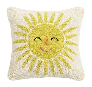 peking handicraft sun hook, 14x14 throw pillow