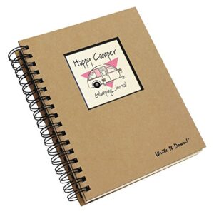 write it down journals unlimited happy camper journal, brown (43493-32134)