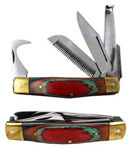 prorider usa set of 2 horse farrier tool hoof comb pick grooming multi purpose horseman's knife 984111
