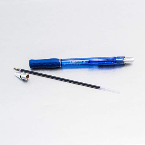 Pentel RSVP Super RT Ballpoint Pen, (0.7mm) Fine Line, Blue Ink, Box of 12 (BX477-C)