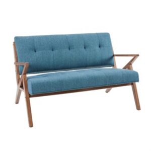 Ink+Ivy Rocket Accent Loveseat - Solid Wood, All Foam Two Deep Seat Settee Mid-Century Short Sofa - Retro Accent Loveseat For Living Room