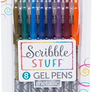 Mega Brand Writing Instruments - Scribble Stuff 8 Count Gel Pens Metallic