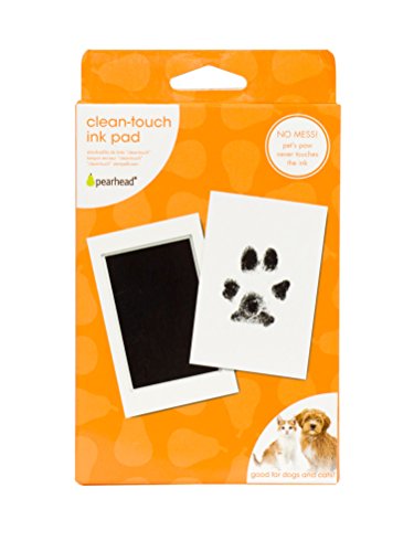 Pearhead Small Pet Paw Print Clean-Touch Ink Pad and Imprint Cards, for Small Sized Cats or Dogs, Pet Owner Gifts, DIY Keepsake Pawprint Maker, Black