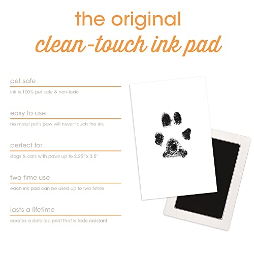 Pearhead Small Pet Paw Print Clean-Touch Ink Pad and Imprint Cards, for Small Sized Cats or Dogs, Pet Owner Gifts, DIY Keepsake Pawprint Maker, Black