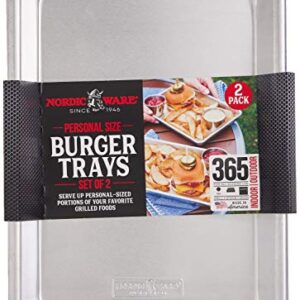 Nordic Ware Burger Serving Trays-2 Piece Set, Aluminum