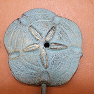 Antique-Look Sand Dollar Bath Towel Hooks Bronze-Look 6 3/4 inch Cast Iron, H-88 Set of 3