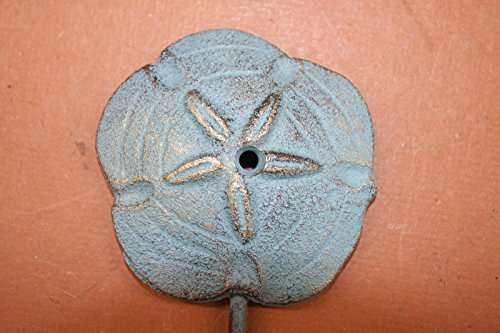 Antique-Look Sand Dollar Bath Towel Hooks Bronze-Look 6 3/4 inch Cast Iron, H-88 Set of 3