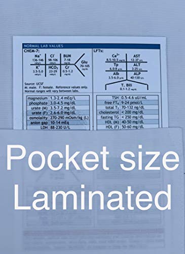 MedInfo - Pocket Medical Reference, Lab Values, History and Physical Exam (Laminated)