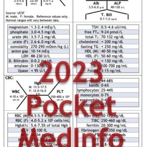 MedInfo - Pocket Medical Reference, Lab Values, History and Physical Exam (Laminated)