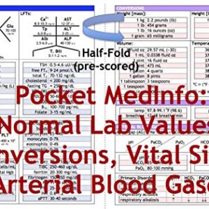 MedInfo - Pocket Medical Reference, Lab Values, History and Physical Exam (Laminated)