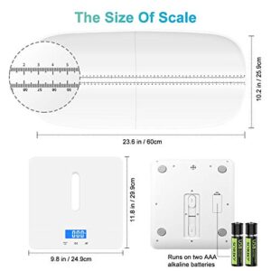 MINDPET-MED Digital Pet Scale, Baby Scale, with 3 Weighing Modes(kg/oz/lb), Max 220 lbs, Capacity with Precision up to ±0.02lbs, White, Suitable for Infant, Puppies, Mom