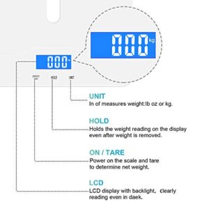 MINDPET-MED Digital Pet Scale, Baby Scale, with 3 Weighing Modes(kg/oz/lb), Max 220 lbs, Capacity with Precision up to ±0.02lbs, White, Suitable for Infant, Puppies, Mom