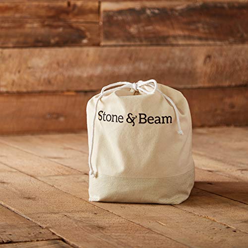 Amazon Brand – Stone & Beam Rustic Plaid Flannel Duvet Cover Set, Twin, Ivory and Cream