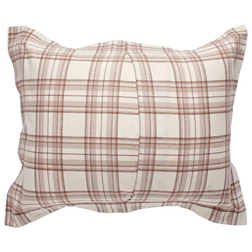Amazon Brand – Stone & Beam Rustic Plaid Flannel Duvet Cover Set, Twin, Ivory and Cream