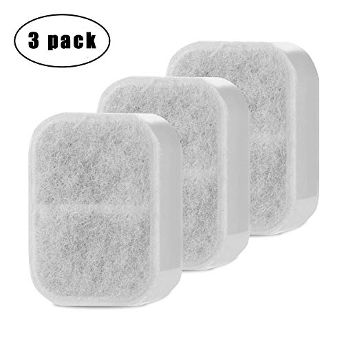 OWNPETS Replacement Cotton Activated Carbon Filters for Cat Dog, Pet Water Drinking Fountain 3 Packs