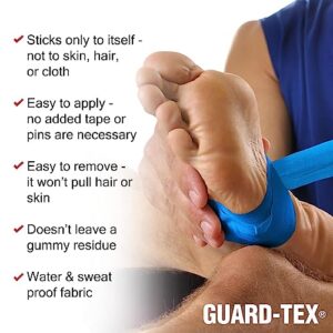 Guard-Tex Blue 1 1/2" Veterinarian Wide Tape - Self-Adhering Breathable Gauze for Non-Slip Grip and Wound Protections - 1 Roll x 7 ½ yds