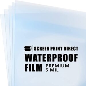 screen print direct® waterproof inkjet film sheets(13" x 19" - 100 sheets) - transparency film for silk screen printing, inkjet film sheets for screen printers - screen printing supplies