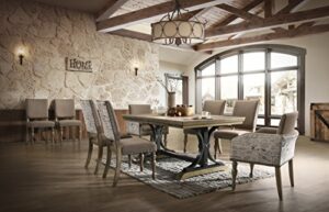 roundhill furniture birmingham dining set, one size, driftwood finish